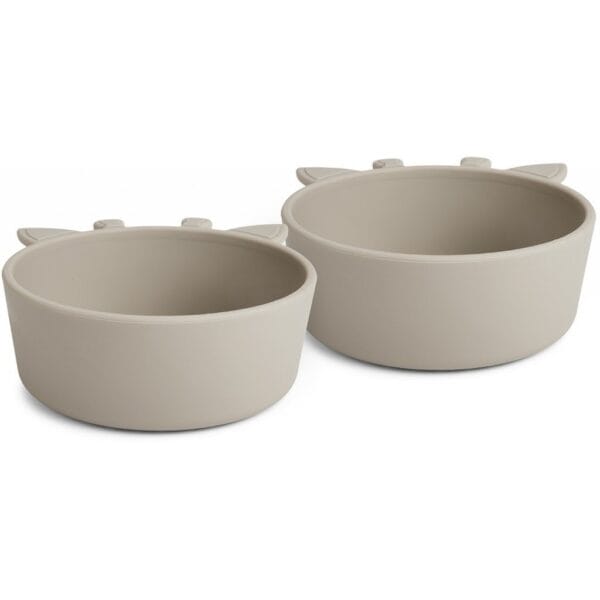Alex siliconen diep bord 2-pack Giraf - Kasseien
