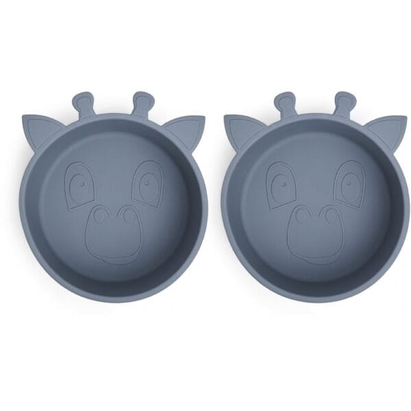 Alex siliconen diep bord 2-pack Giraf – Beringzee