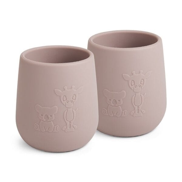 Abel siliconen beker 2-pack – Houtroos