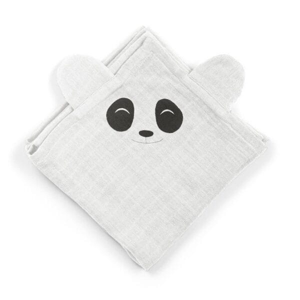 Bjork knuffeldoekje 2-pack Panda – witte onyx