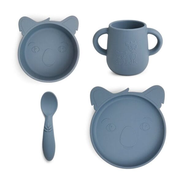 Lykke siliconen dinerset 4-pack Koala – Beringzee