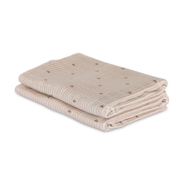 Bamboe mousseline doeken 2st. – Streep-strik