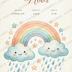 Regenboog & wolkjes