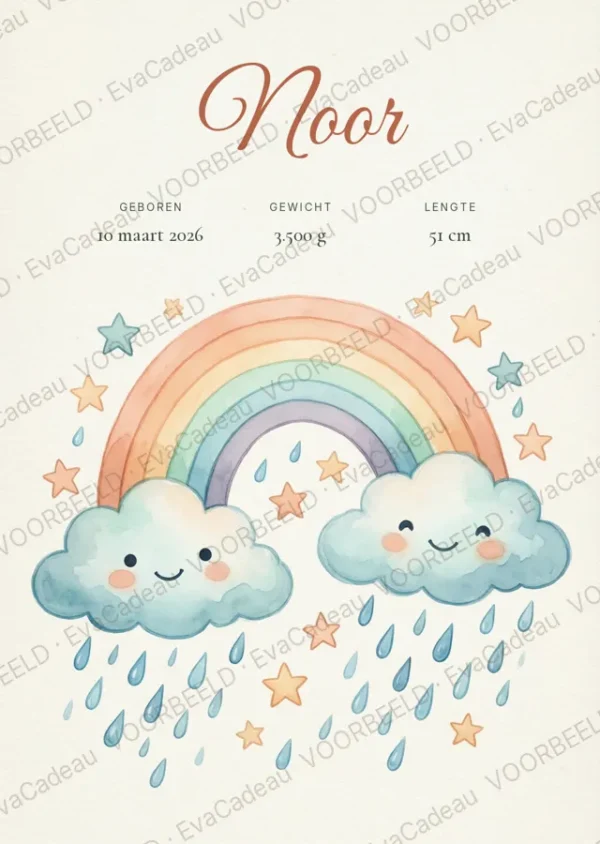 Regenboog & wolkjes